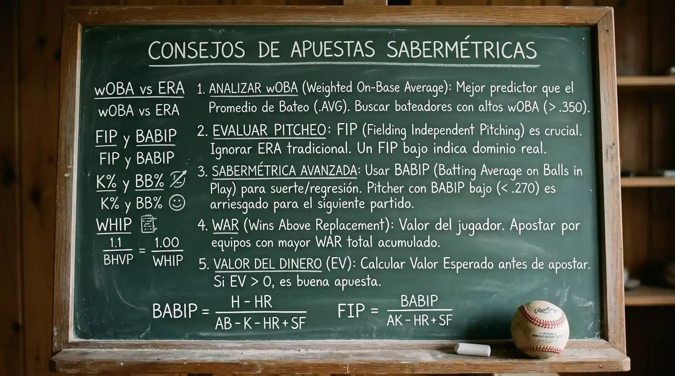 Sabermetrics para apuestas de béisbol MLB: métricas avanzadas